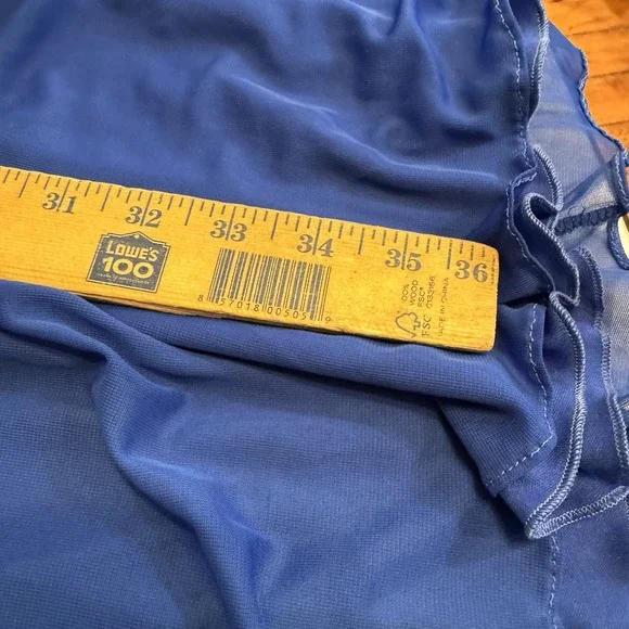 davids bridal bridesmaid dress horizon blue size 2 Lace Back - Picture 7 of 8